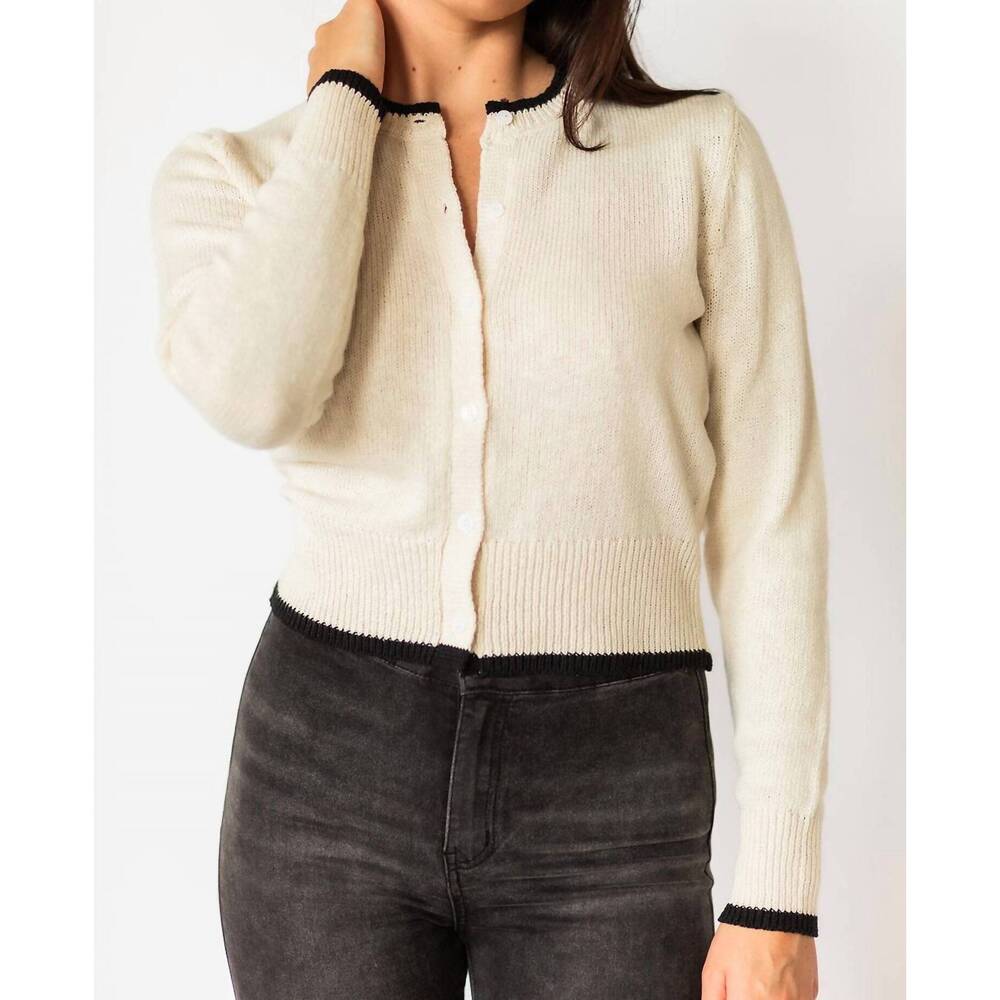 NEW FALCON PARK emily cardigan in white